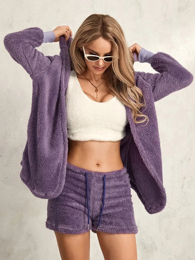 Bliss Cosy Fluffy Knit Set (3 Pieces) - Sand & Bliss